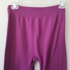 Berry purple fleece-lined leggings